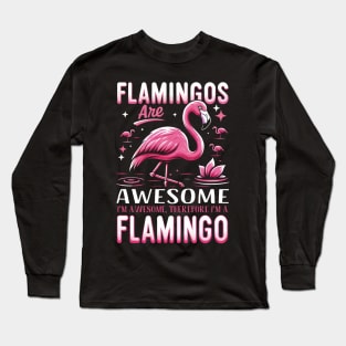 Beachside Beauty Chic Flamingo Tee for Seaside Escapes Long Sleeve T-Shirt